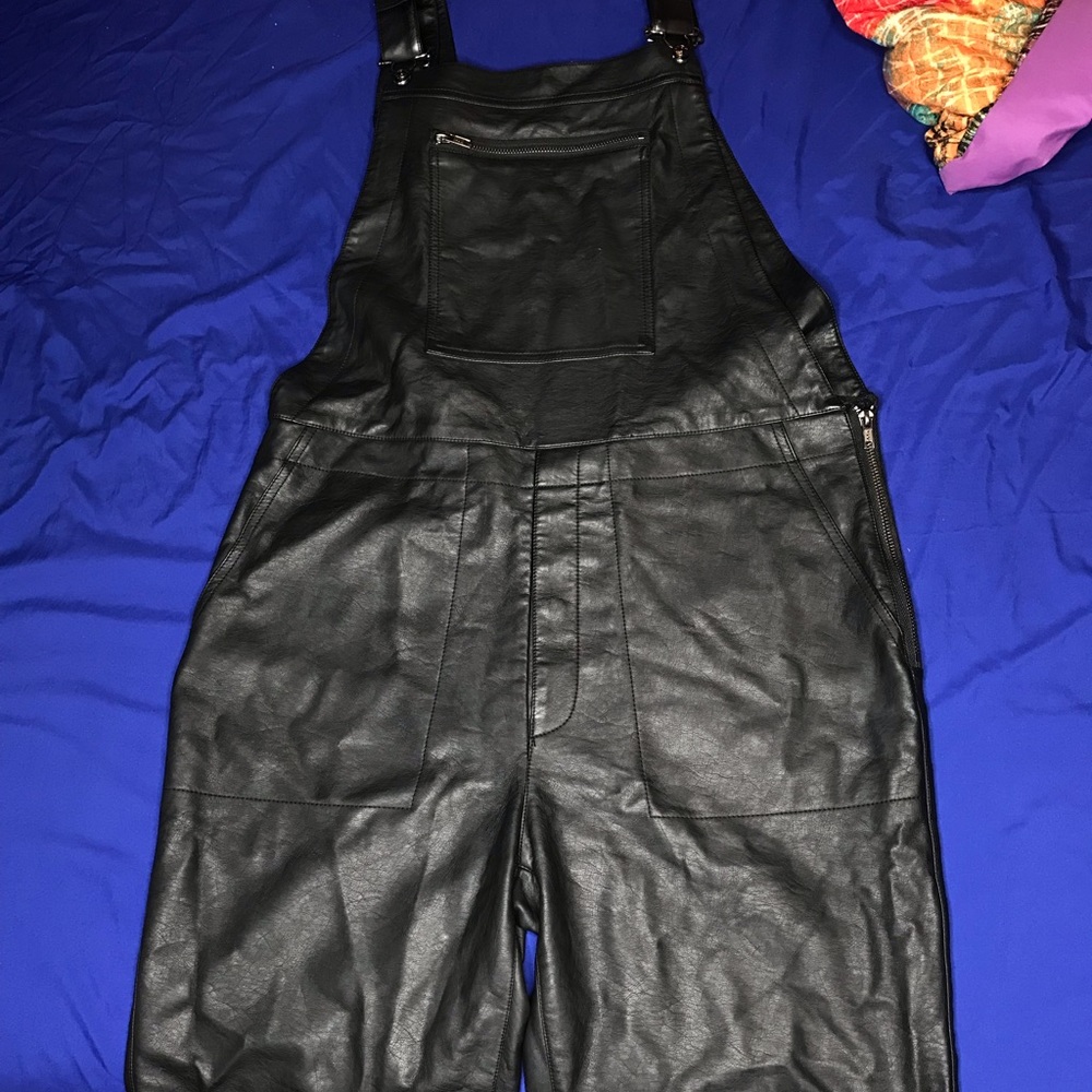 TOPMAN LEATHER OVERALLS - Picture 4 of 4